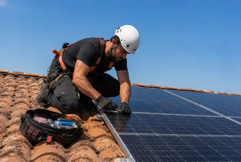 Maintenance et monitoring de panneaux solaires à Moustey