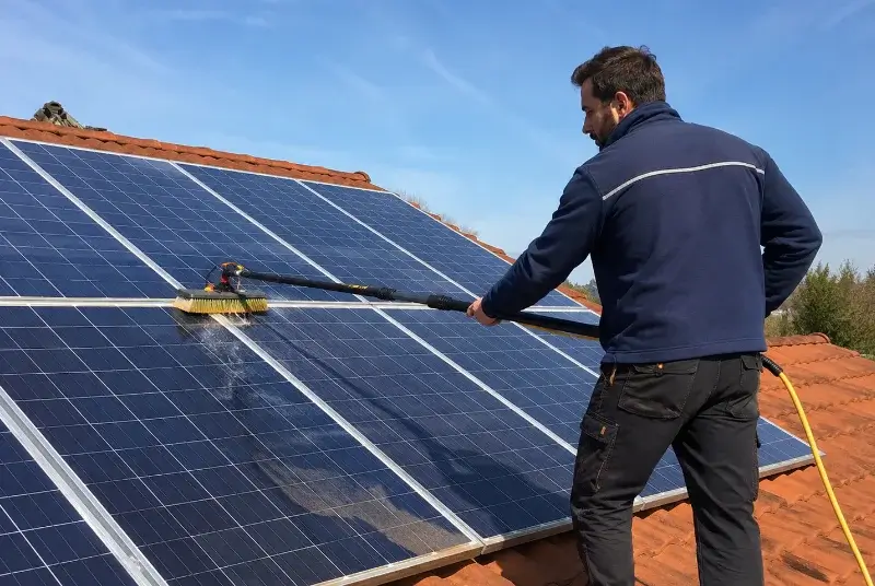 Nettoyage et entretien de panneaux solaires à Moustey
